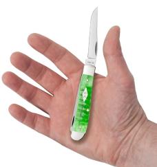 Case Gator Jigged Bright Green Bone Mini Trapper