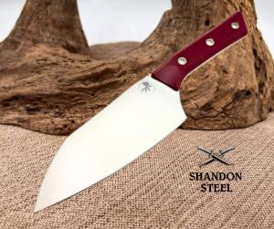 Microtech Santoku 6quot Blackcherry G-10 Handle Stonewash 3200-10BC Kitchen Knife