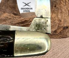 L F & C USA VINTAGE 2 BLADE POCKET KNIFE SWELL END Landers Frary & Clark (167)
