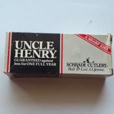 Vintage Schrade USA Uncle Henry LB7 Bear Claw Lockback Hunting Knife Box Sheath NIB
