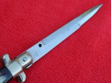 Antique 1950's 9" Italian automatic switchblade Stiletto knife Brazilian horn/ Bayonet blade A&K