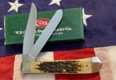 Case xx 2001 Trapper (6254 SS) w/ Petro Green Bone Handles & Silver Script -NOS