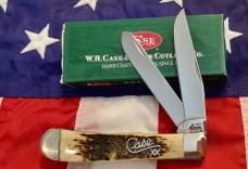 Case xx 2001 Trapper (6254 SS) w/ Petro Green Bone Handles & Silver Script -NOS