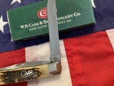 Case xx 2001 Trapper (6254 SS) w/ Petro Green Bone Handles & Silver Script -NOS