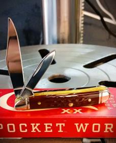 2026 Case XX Peanut 30th Anniversary 6220 SS Pocket Worn Mahogany Bone Corn Cob Jig