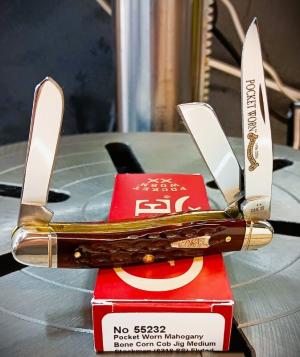 2026 Case XX Medium Stockman 30th Anniversary 6318 SS Pocket Worn Mahogany Bone Corn Cob Jig