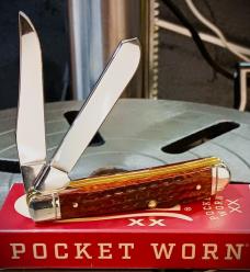 2026 Case XX Mini Trapper 30th Anniversary 6207 SS Pocket Worn Mahogany Bone Corn Cob Jig