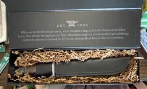 Buck 120 General Pro S35VN Fixed Blade Hunting Knife - Green Micarta