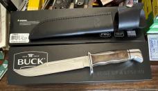 Buck 120 General Pro S35VN Fixed Blade Hunting Knife - Green Micarta