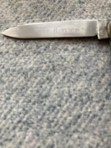 Vintage SPECTACULAR! O-V-B, HIBBARD SPENCER BARTLETT, Etched, "DeLuxe", 4-Blade, MOP Pocket Knife