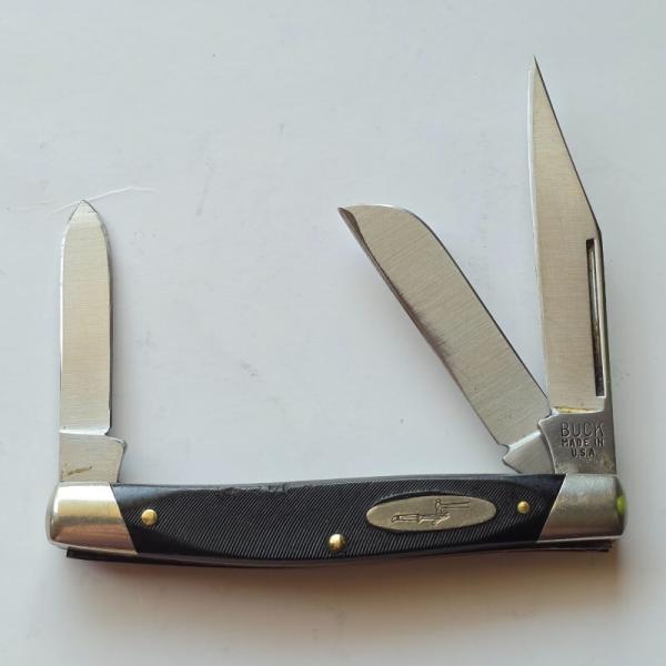 Vintage Buck 303 Cadet 3-Blade Pocket Knife Pre-Date Code USA Re-Profiled Point Vintage Buck 303 Cadet 3-Blade Pocket Knife Pre-Date Code USA Re-Profiled Point