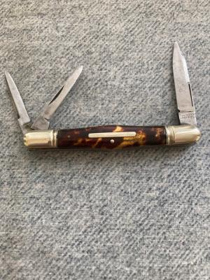 RARE Antique ALEXANDER SHEFFIELDSMITH BROS BOSTON TortoiseBalloon True Whittler Pocket Knife