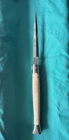 11” Orang Zaib Dagger Switchblade in Camel Bone 