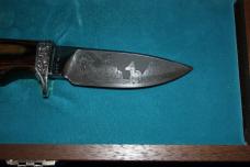 S & W Engraved Knife Silver hilt and buttcap. Ram Collector's Series Display box