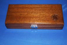 S & W Engraved Knife Silver hilt and buttcap. Ram Collector's Series Display box