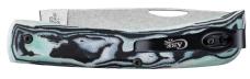 Case Seafoam Green Burl G-10 Sod Buster Jr/pocket clip