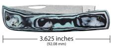 Case Seafoam Green Burl G-10 Sod Buster Jr/pocket clip