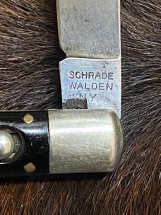Schrade-Walden N.Y. Button Opening Fishtail Knife