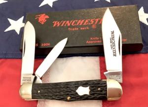 1988 Winchester Large Whittler Mdl 3904 w Dark Black Bone Handles -NOS n orig box