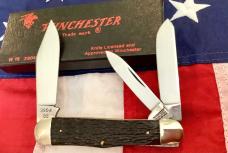 1988 Winchester Large Whittler (Mdl# 3904) w/ Dark Black Bone Handles -NOS n orig box