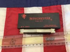 1988 Winchester Heavy Duty 4” Moose Knife (Mdl 2880 1/2) w Nice Black Bone Handles. -NOS in Orig Box