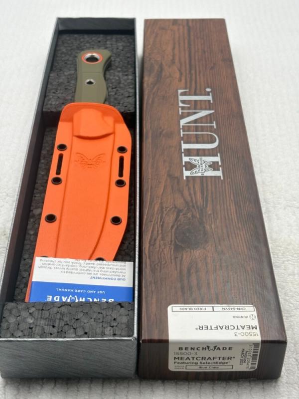 Benchmade 15500-3 Meatcrafter Prototype Fixed Blade New In Box Made In USA Benchmade 15500-3 Meatcrafter Prototype Fixed Blade New In Box Made In USA