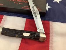 1990 Winchester Toothpick (Mdl# 1936) w/ Black Bone Handles -NOS in orig box