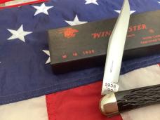 1990 Winchester Toothpick (Mdl# 1936) w/ Black Bone Handles -NOS in orig box