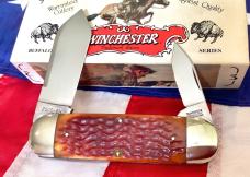 1990? Winchester xl Elephant Toe (Mdl# ) w/ Super Brown Bone Handles +Buffalo Head Shield -NOS 