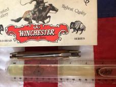 1990? Winchester xl Elephant Toe (Mdl# ) w/ Super Brown Bone Handles +Buffalo Head Shield -NOS 