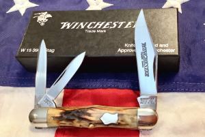 1991 Winchester by Queen Hump Back  Balloon Whittler Mdl 3902 S w Super Stag Handles