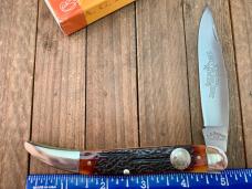 A.G. Russell Large Texas Toothpick Texas Ranger Commemorative 2003 European Red Deer Jigged Bone