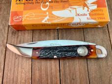 A.G. Russell Large Texas Toothpick Texas Ranger Commemorative 2003 European Red Deer Jigged Bone