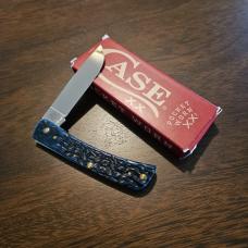 2026 Case Pocket Worn Mediterranean Blue Bone Sod Buster Jr. 
