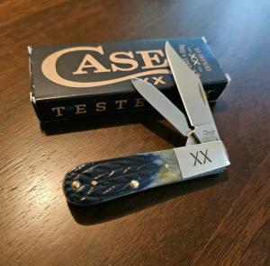 2019 Case Burnt Purple Bone Tribal Jig Barlow two blades