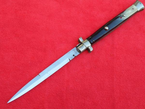 1950's- 13" Latama Picklock Switchblade Stiletto knife brazilian horn un-sharpened bayonet 