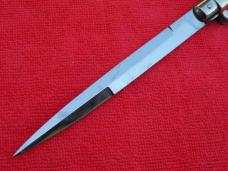 1950's- 13" Latama Picklock Switchblade Stiletto knife brazilian horn un-sharpened bayonet 
