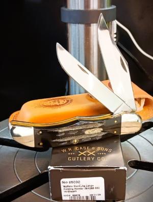 2025 Case XX Folding Hunter amp Sheath Buffalo Horn Jig BH265 SS