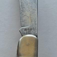 Vintage Ka-Bar USA 1184 Folding Hunter Knife Jigged Delrin 2-Blade Slipjoint