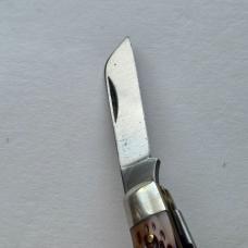 Vintage Schrade NY USA 881 Stockman Pocket Knife Jigged Delrin 3 Blade 4"