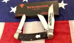 1989 Winchester Sowbelly Stockman Mdl 3949 w Dark Black Bone Handles -NOS in orig box