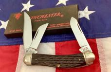 1989 Winchester Sowbelly Stockman (Mdl# 3949) w/ Dark Black Bone Handles -NOS in orig box