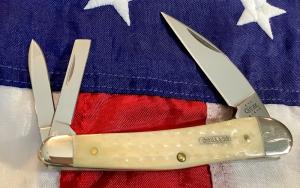 Case xx 2002 Whittler MDL 6355WH w Nice Natural Bone Handles -NOS