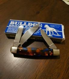 Bulldog Brand 3 blade Stockman Celluloid Handles