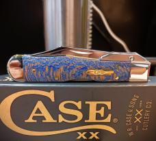 2026 Case XX Cheetah Cub 711 1/2 Blue Sycamore Wood - Stainless Blade