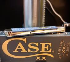 2026 Case XX Cheetah Cub 711 1/2 Blue Sycamore Wood - Stainless Blade