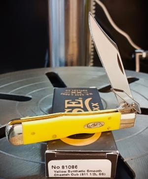 2026 Case XX Cheetah Cub 311 12 Yellow Synthetic Smooth- Stainless Blade