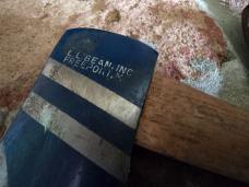 L.L. Bean Camping Hatchet Axe with Original Leather Sheath Freeport Main