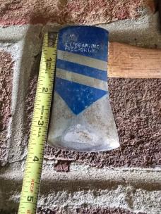 L.L. Bean Camping Hatchet Axe with Original Leather Sheath Freeport Main