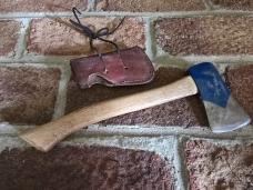 L.L. Bean Camping Hatchet Axe with Original Leather Sheath Freeport Main